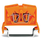 WAGO ELETTRONICA - Morsetto miniaturizzato passante per 2 conduttori.2,5 mm².con opzione per prova.arancione 264-716
