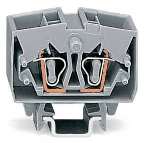 WAGO ELETTRONICA - Morsetto miniaturizzato passante per 4 conduttori.2,5 mm².con opzione per prova.grigio