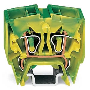 WAGO ELETTRONICA - Mini-morsetto per montaggio su guida per 4 conduttori.2,5 mm².marcatura centrale.verde-giallo 264-727