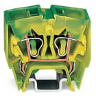 WAGO ELETTRONICA - Mini-morsetto per montaggio su guida per 4 conduttori.2,5 mm².marcatura centrale.verde-giallo