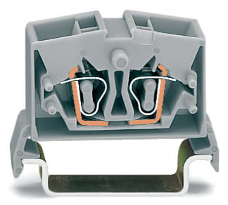 WAGO ELETTRONICA - Morsetto miniaturizzato passante per 4 conduttori.2,5 mm².con opzione per prova.grigio