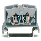WAGO ELETTRONICA - Morsetto miniaturizzato passante per 4 conduttori.2,5 mm².con opzione per prova.grigio