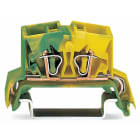 WAGO ELETTRONICA - Mini-morsetto per montaggio su guida per 4 conduttori.2,5 mm².marcatura centrale.verde-giallo