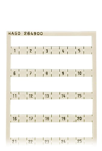 WAGO ELETTRONICA - Scheda di marcatura Mini-WSB.come scheda.MARCATO.bianco
