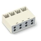 WAGO ELETTRONICA - Supporto conduttore tipo a innesto.senza contatto di terra.4 poli.bianco/grigio 267-328