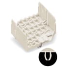 WAGO ELETTRONICA - Supporto conduttore, base.senza contatto di terra.con piedi di fissaggio a scatto.bianco