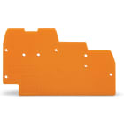 WAGO ELETTRONICA - Piastra terminale e intermedia.spessore 1 mm.per morsetti a tre piani.arancione