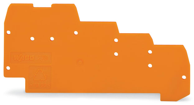 WAGO ELETTRONICA - Piastra terminale e intermedia.spessore 1 mm.per morsetti a quattro piani.arancione