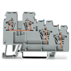 WAGO ELETTRONICA - Morsetto per sensore per 3 conduttori.con ingressi del conduttore colorato.2,5 mm².grigio