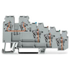 WAGO ELETTRONICA - Morsetto per sensore per 4 conduttori.con ingressi del conduttore colorato.2,5 mm².grigio