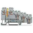 WAGO ELETTRONICA - Morsetto per sensore per 4 conduttori.LED giallo.per sensori a commutazione NPN (del negativo).grigio 270-570/281-507