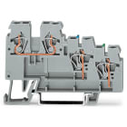 WAGO ELETTRONICA - Morsetto per attuatore per 3 conduttori.con ingressi del conduttore colorato.2,5 mm².grigio