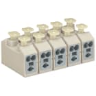 WAGO ELETTRONICA - Connettore per alimentazione.pulsanti su ambo i lati.senza piedi di fissaggio a scatto.bianco 272-305