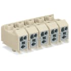 WAGO ELETTRONICA - Connettore per alimentazione.senza pulsanti.con piedi di fissaggio a scatto.bianco 272-685