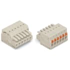 WAGO ELETTRONICA - Spina femmina per 1 conduttore.pulsante.Push-in CAGE CLAMP®.grigio chiaro