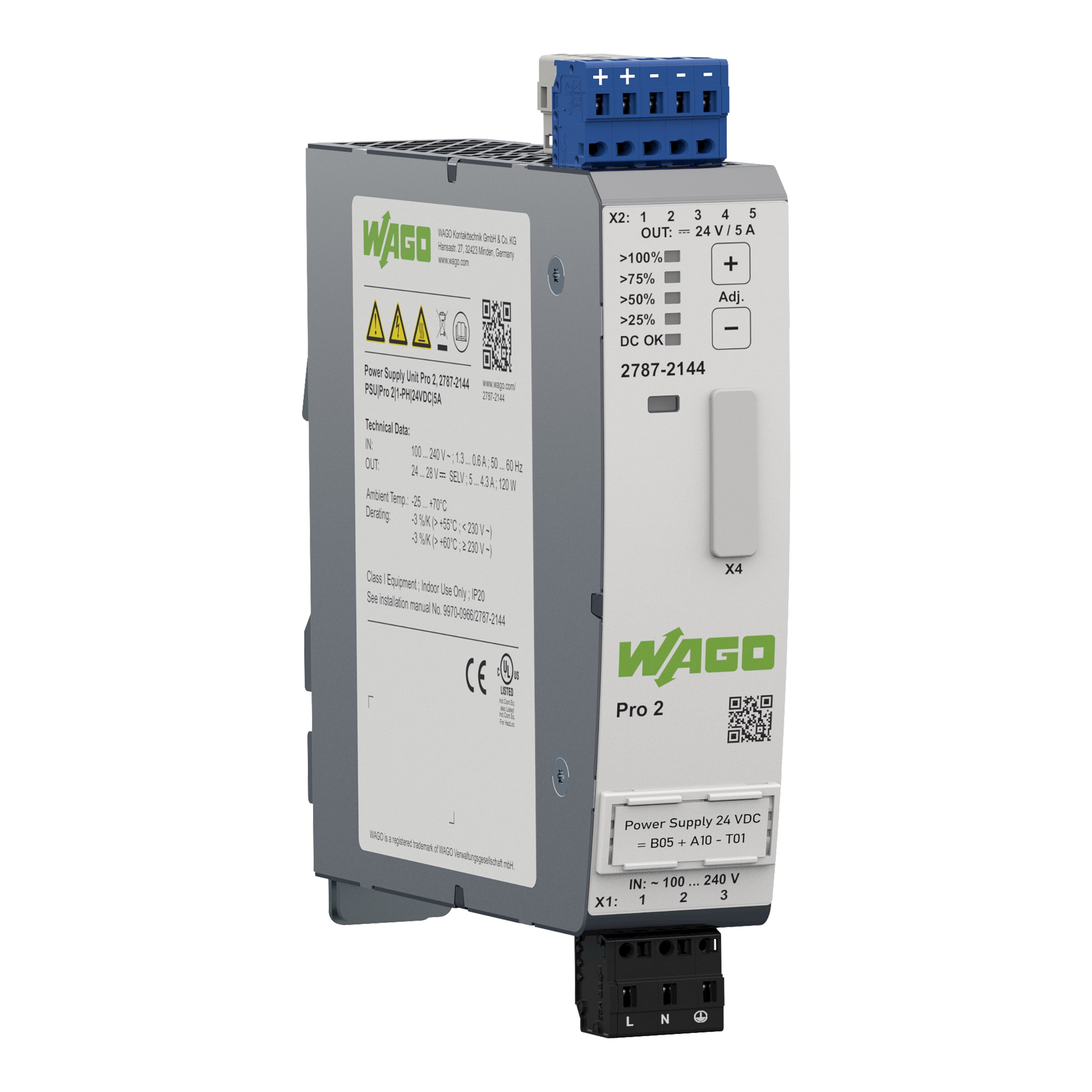 WAGO ELETTRONICA - Alimentatore.Pro 2.1 fase