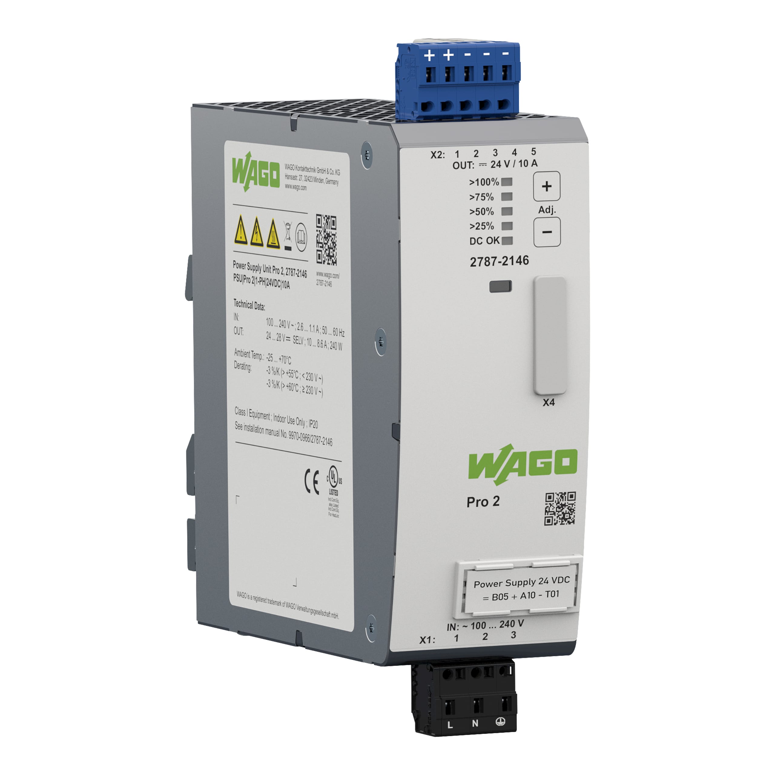 WAGO ELETTRONICA - Alimentatore.Pro 2.1 fase