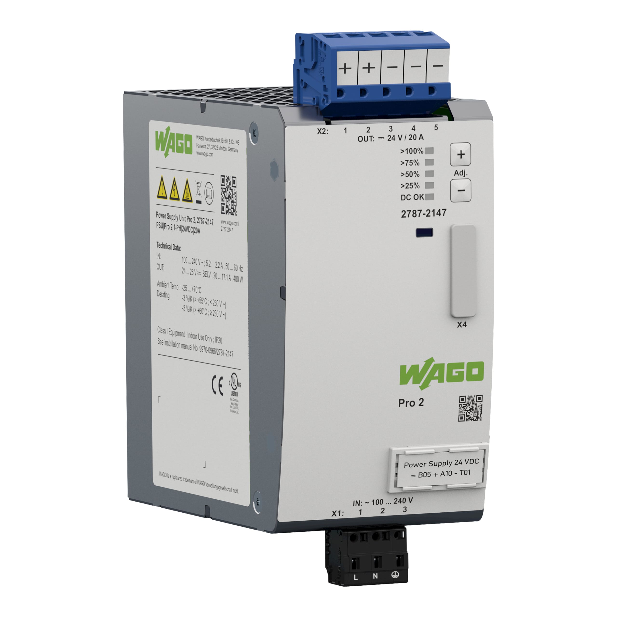WAGO ELETTRONICA - Alimentatore.Pro 2.1 fase