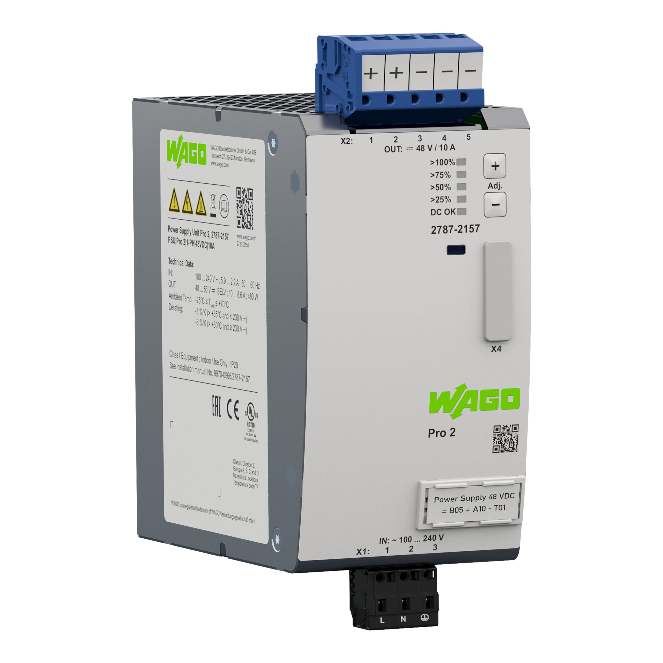WAGO ELETTRONICA - Alimentatore.Pro 2.1 fase