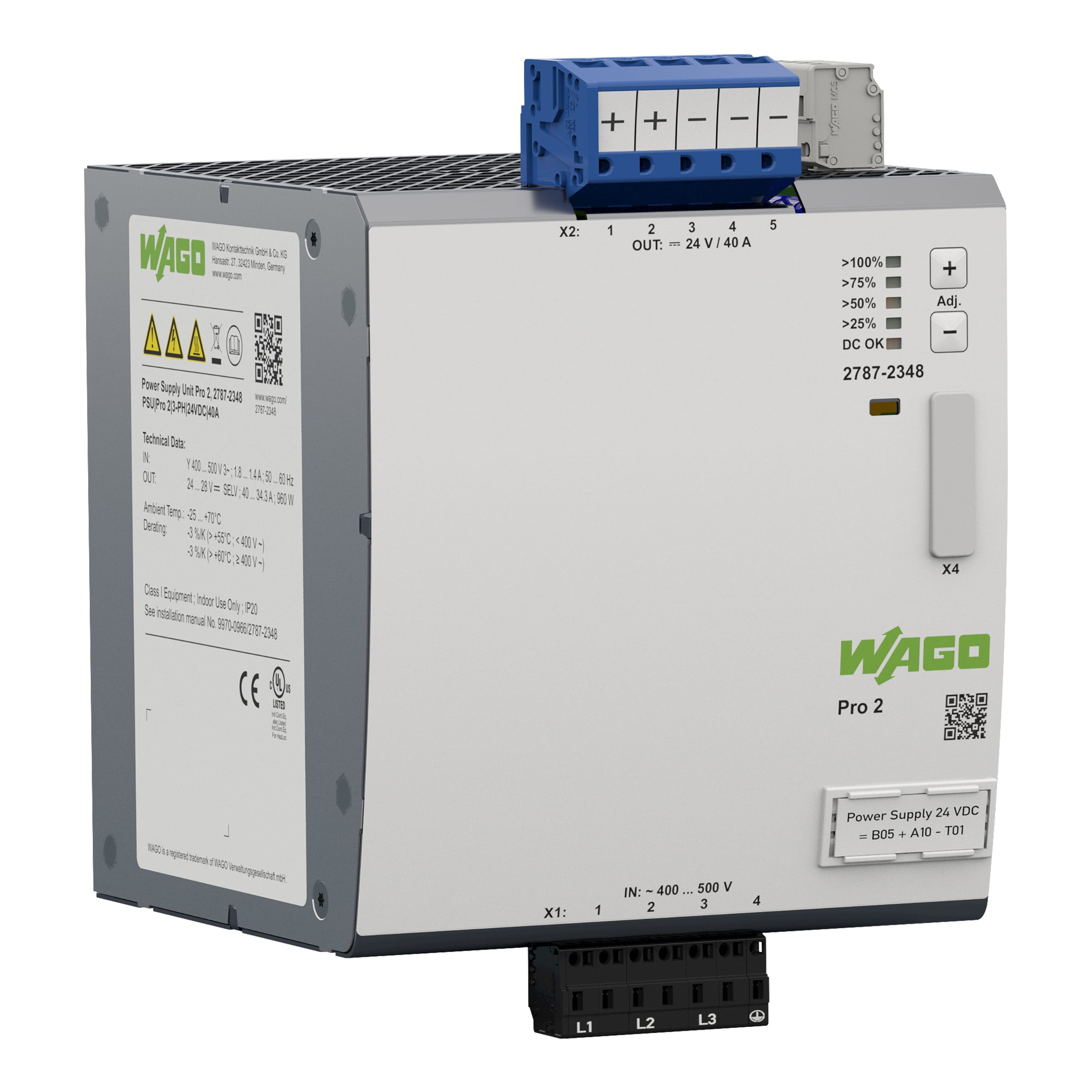 WAGO ELETTRONICA - Alimentatore.Pro 2.3 fase