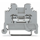 WAGO ELETTRONICA - Morsetto passante per 2 conduttori.1,5 mm².slot per marcatura laterali.grigio
