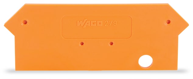 WAGO ELETTRONICA - Piastra terminale e intermedia.spessore 2 mm.arancione 279-317