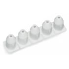 WAGO ELETTRONICA - Fermaisolante.0,08 - 0,2 mm² "r" (0,14 mm² "f").5 pezzi/striscia.bianco 279-470