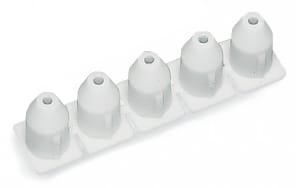 WAGO ELETTRONICA - Fermaisolante.0,08 - 0,2 mm² "r" (0,14 mm² "f").5 pezzi/striscia.bianco