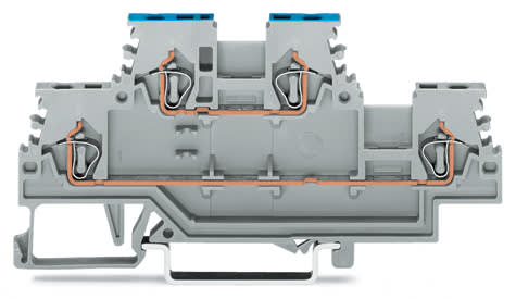 WAGO ELETTRONICA - Morsetto a due piani.Morsetto passante/passante.L/N.grigio 279-513