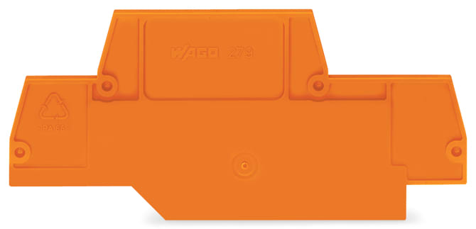 WAGO ELETTRONICA - Piastra terminale e intermedia.spessore 2 mm.arancione