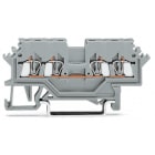 WAGO ELETTRONICA - Morsetto passante per 4 conduttori.1,5 mm².slot per marcatura laterali.grigio