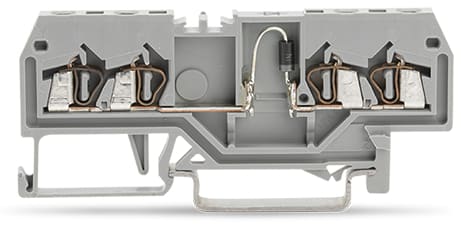 WAGO ELETTRONICA - Morsetto per componente.4 conduttori.con diodo 1N4007.grigio