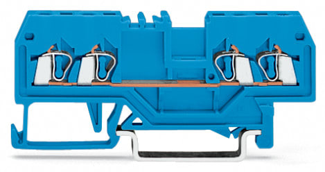 WAGO ELETTRONICA - Morsetto passante per 4 conduttori.1,5 mm².adatto per applicazioni Ex-i.blu