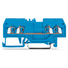 WAGO ELETTRONICA - Morsetto passante per 4 conduttori.1,5 mm².adatto per applicazioni Ex-i.blu