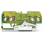 WAGO ELETTRONICA - Morsetto di terra per 4 conduttori.1,5 mm².marcatura centrale.verde-giallo