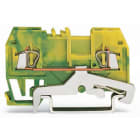 WAGO ELETTRONICA - Morsetto di terra per 2 conduttori.1,5 mm².marcatura centrale.verde-giallo
