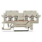 WAGO ELETTRONICA - Morsetto passante per 4 conduttori.1,5 mm².adatto per applicazioni Ex e II.grigio chiaro