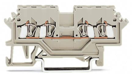 WAGO ELETTRONICA - Morsetto passante per 4 conduttori.1,5 mm².adatto per applicazioni Ex e II.grigio chiaro