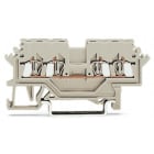 WAGO ELETTRONICA - Morsetto passante per 4 conduttori.1,5 mm².adatto per applicazioni Ex e II.grigio chiaro