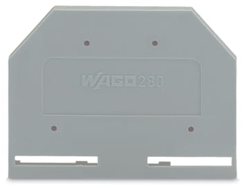 WAGO ELETTRONICA - Piastra terminale e intermedia.spessore 2,5 mm.grigio