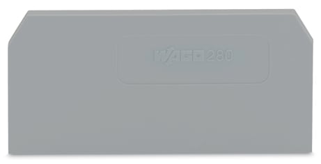 WAGO ELETTRONICA - Piastra terminale e intermedia.spessore 2,5 mm.grigio