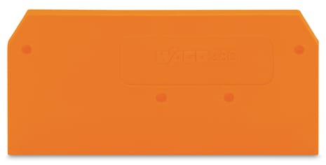 WAGO ELETTRONICA - Piastra terminale e intermedia.spessore 2,5 mm.arancione