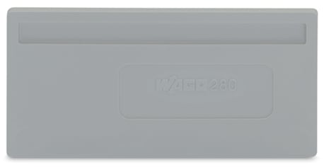 WAGO ELETTRONICA - Piastra di separazione.spessore 2 mm.sporgente.grigio