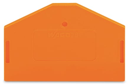 WAGO ELETTRONICA - Piastra terminale e intermedia.spessore 2,5 mm.arancione