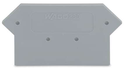 WAGO ELETTRONICA - Piastra terminale e intermedia.spessore 2,5 mm.grigio