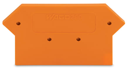 WAGO ELETTRONICA - Piastra terminale e intermedia.spessore 2,5 mm.arancione 280-331