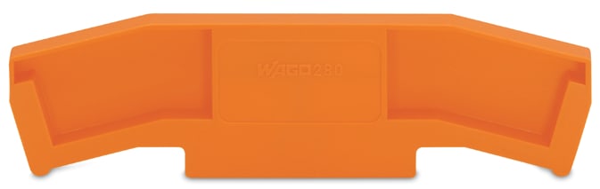 WAGO ELETTRONICA - Piastra terminale e intermedia.spessore 5 mm.arancione
