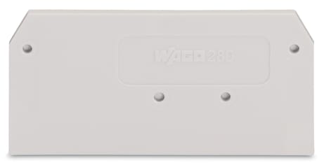 WAGO ELETTRONICA - Piastra terminale e intermedia.spessore 2,5 mm.grigio chiaro 280-356
