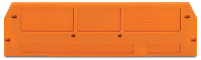 WAGO ELETTRONICA - Piastra terminale e intermedia.spessore 2,5 mm.arancione