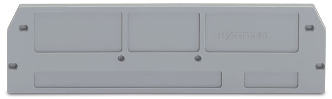 WAGO ELETTRONICA - Piastra terminale e intermedia.spessore 2,5 mm.grigio 280-376